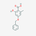 Structure of Benzoic acid, 2-hydroxy-6-methyl-4-(phenylmethoxy)-