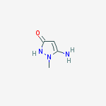 5-amino-1-methyl-1,2-dihydro-3H-pyrazol-3-one结构式