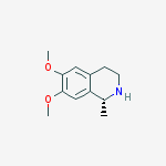 Structure of Isoquinoline, 1,2,3,4-tetrahydro-6,7-dimethoxy-1-methyl-, (1R)-