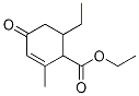 Structure of ethyl 6-ethyl-2-methyl-4-oxocyclohex-2-ene-1-carboxylate