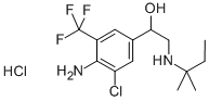 Structure of 1-(4-AMINO-3-CHLORO-5-TRIFLUOROMETHYL-PHENYL)-2-(1,1-DIMETHYL-PROPYLAMINO)-ETHANOL HYDROCHLORIDE