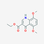 Structure of ethyl 5,8-dimethoxy-4-oxo-1,4-dihydroquinoline-3-carboxylate