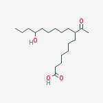 Structure of Heptadecanoic acid, 8-acetyl-14-hydroxy-