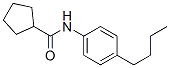 Structure of CYCLOPENTANECARBOXAMIDE,N-(4-BUTYLPHENYL)-