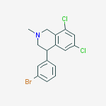 Structure of 4-(3-Bromophenyl)-6,8-dichloro-2-methyl-1,2,3,4-tetrahydroisoquinoline