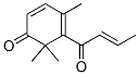 4,6,6-Trimethyl-5-[(E)-1-oxo-2-butenyl]-2,4-cyclohexadien-1-one结构式