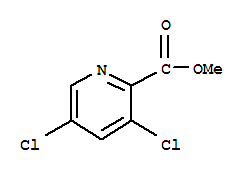 Structure of 2-pyridinecarboxylic acid, 3,5-dichloro-, methyl ester