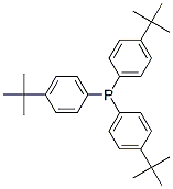 Chemical structure of tris(4-tert-butylphenyl)phosphane