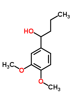 Structure of 1-(3,4-dimethoxyphenyl)butan-1-ol