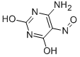 4-氨基-2,6-二羟基-5-亚硝基嘧啶结构式