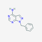 Structure of 1-benzyl-1H-pyrazolo[3,4-d]pyrimidin-4-amine