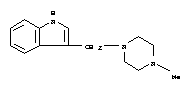 Chemical structure of 1H-Indole, 3-[(4-methyl-1-piperazinyl)methyl]-
