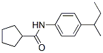 Structure of CYCLOPENTANECARBOXAMIDE,N-[4-(1-METHYLPROPYL)PHENYL]-