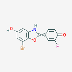 Structure of 4-(7-bromo-5-hydroxy-3h-1,3-benzoxazol-2-ylidene)-2-fluorocyclohexa-2,5-dien-1-one