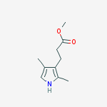 1H-Pyrrole-3-propanoic acid, 2,4-dimethyl-, methyl ester结构式