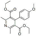 diethyl 4-(4-methoxyphenyl)-2,6-dimethyl-pyridine-3,5-dicarboxylate结构式