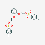 (1,2-次苯基双(氧基))双(乙烷-2,1-二基)双(4-甲苯磺酸酯)结构式
