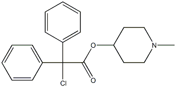 Structure of (1-methylpiperidin-4-yl) 2-chloro-2,2-diphenylacetate,hydrochloride