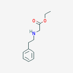 Structure of Glycine, N-(2-phenylethyl)-, ethyl ester