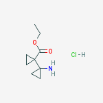 Structure of Ethyl 1-(1-aminocyclopropyl)cyclopropane-1-carboxylate;hydrochloride
