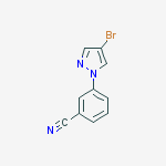 Structure of 3-(4-bromo-1H-pyrazol-1-yl)benzonitrile