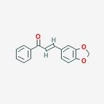 (2E)-3-(1,3-benzodioxol-5-yl)-1-phenylprop-2-en-1-one结构式