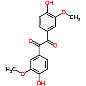 1,2-bis(4-hydroxy-3-methoxyphenyl)ethane-1,2-dione结构式