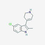 5-chloro-2-methyl-3-(1,2,3,6-tetrahydropyridin-4-yl)-1H-indole hydrochloride结构式