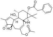 Structure of 12-deoxyphorbolphenylacetate-20-acetate