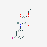 Structure of Acetic acid, [(3-fluorophenyl)amino]oxo-, ethyl ester