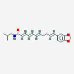 Structure of (2E,4E,10E)-11-(1,3-benzodioxol-5-yl)-N-(2-methylpropyl)undeca-2,4,10-trienamide