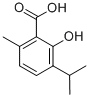 2-羟基-3-异丙基-6-甲基苯甲酸结构式