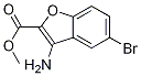 2-Benzofurancarboxylic acid, 3-amino-5-bromo-, methyl ester结构式
