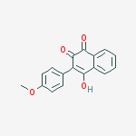Structure of 1,4-Naphthalenedione, 2-hydroxy-3-(4-methoxyphenyl)-