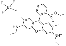 Structure of RHODAMINE 6G TETRAFLUOROBORATE