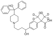Structure of 4-[1-Hydroxy-4-[4-(hydroxydiphenylMethyl)-1-piperidinyl]butyl]-α,α-(diMethyl-d6)benzeneacetic Acid