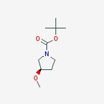 Structure of (R)-3-Methoxy-pyrrolidine-1-carboxylic acid tert-butyl ester