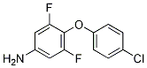 Structure of 4-(4-chlorophenoxy)-3,5-difluoroaniline