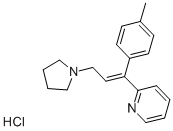 2-(1-(4-甲基苯基)-3-(1-吡咯烷基)-1-丙烯基)吡啶盐酸盐结构式