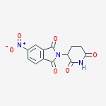 Structure of 1H-Isoindole-1,3(2H)-dione, 2-(2,6-dioxo-3-piperidinyl)-5-nitro-