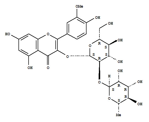 Structure of ISORHAMNETIN 3-O-NEOHESPEROSIDE