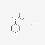 Structure of N-METHYL-N-(PIPERIDIN-4-YL)ACETAMIDE HYDROCHLORIDE