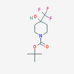 Structure of tert-butyl 4-hydroxy-4-(trifluoromethyl)piperidine-1-carboxylate