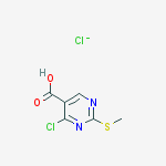 Structure of 5-Pyrimidinecarbonyl chloride, 4-chloro-2-(methylthio)-