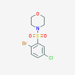 Chemical structure of 4-[(2-bromo-5-chlorophenyl)sulfonyl]morpholine