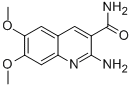 Structure of 2-AMINO-6,7-DIMETHOXY-QUINOLINE-3-CARBOXYLIC ACID AMIDE