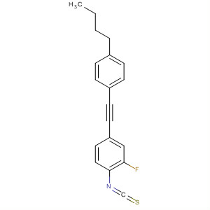 Structure of Benzene, 4-[(4-butylphenyl)ethynyl]-2-fluoro-1-isothiocyanato-