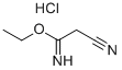 Structure of 2-CYANO-ACETIMIDIC ACID ETHYL ESTER HCL