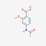 Benzoic acid, 4-(acetylamino)-2-methoxy-结构式