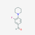 Structure of 3-fluoro-4-piperidin-1-ylbenzaldehyde